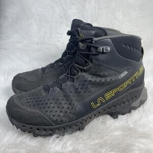 La Sportiva Stream Black GTX Hiking Boots Men's US 10.5 EUC Gore-Tex Waterproof